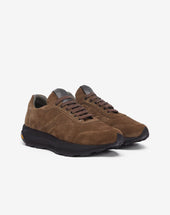 Runner Tabacco In Pelle Scamosciata