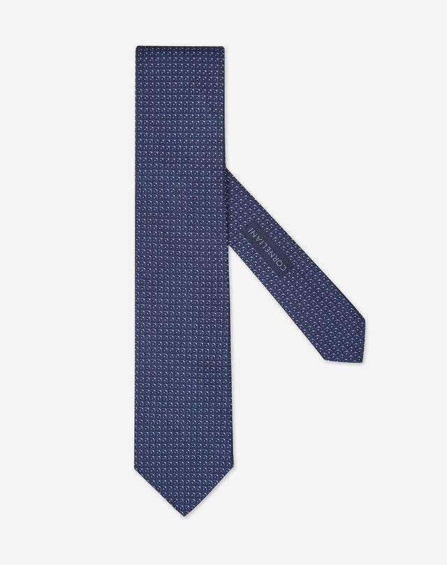 Tie In Seta Disegno Geometrico Jacquard