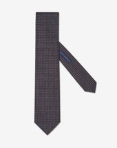 Tie In Seta Disegno Geometrico Jacquard