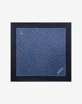 Pochette Navy In Raso Di Pura Seta