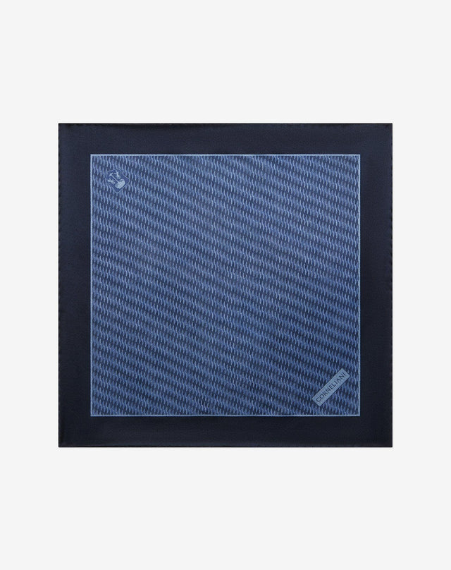 Pochette Navy In Raso Di Pura Seta