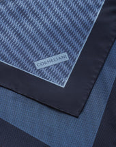 Pochette Navy In Raso Di Pura Seta