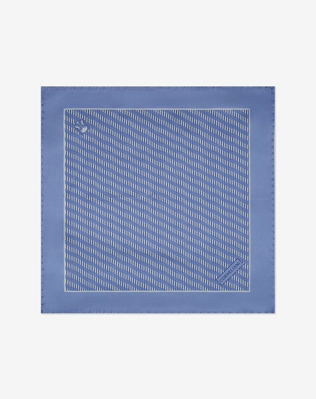 Pochette Azzurra In Raso Di Pura Seta