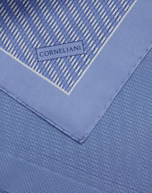 Pochette Azzurra In Raso Di Pura Seta