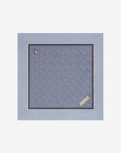Pochette Beige Azzurro In Raso Di Pura Seta