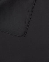 Pochette Nera In Raso Unito