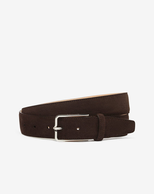 Belt testa di moro in pelle scamosciata