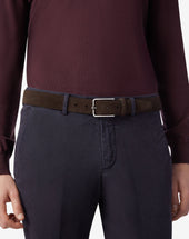 Belt Testa Di Moro In Pelle Scamosciata