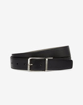 Belt Nera Grigia In Pelle Stampa Dollaro