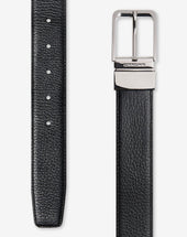 Belt Nera Grigia In Pelle Stampa Dollaro