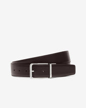 Belt Testa Di Moro Blu In Pelle Stampa Dollaro