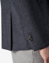 Jacket Navy In Twill Di Lana