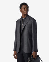 Jacket Melange In Twill Di Lana