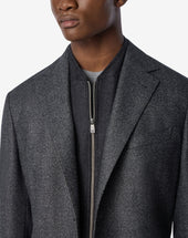 Jacket Melange In Twill Di Lana