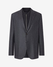 Jacket Melange In Twill Di Lana