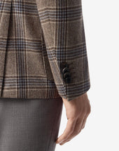 Jacket Nocciola In Lana Principe Di Galles