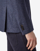 Jacket Denim In Pura Lana Microeffetto