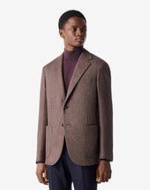 Jacket In Lana Pettinata