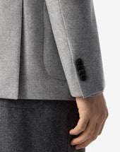 Jacket Chiaro In Lana Spina Di Pesce