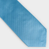 Cornflower Herringbone Silk Tie