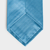 Cornflower Herringbone Silk Tie