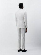 Costume 2 Pi Ces Slim En Laine Crue