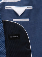 Costume 2 Pi Ces Regular En Laine Bleu Chambray