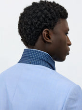 Costume 2 Pi Ces Slim En Laine Et Soie Bleu Ciel