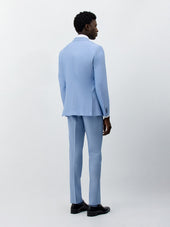 Costume 2 Pi Ces Slim En Laine Et Soie Bleu Ciel