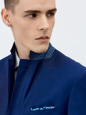 Costume 2 Pi Ces Slim En Laine Bleu Cobalt