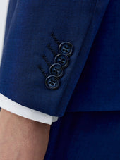 Costume 2 Pi Ces Slim En Laine Bleu Cobalt