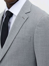 Costume 2 Pi Ces Regular En Laine Et Soie Gris Clair