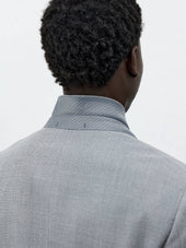 Costume 2 Pi Ces Regular En Laine Et Soie Gris Clair