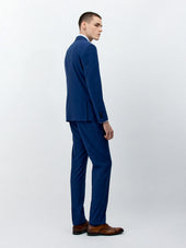 Costume 2 Pi Ces Slim En Laine M Lang E Bleu Indigo Rayures