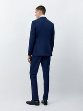 Costume 2 Pi Ces Slim En Laine Bleu Marine