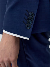 Costume 2 Pi Ces Slim En Laine Bleu Marine