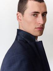 Costume 2 Pi Ces Regular En Laine Bleu Marine Prince De Galles