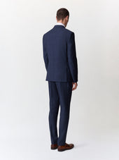 Costume 2 Pi Ces Regular En Laine Bleu Marine Prince De Galles