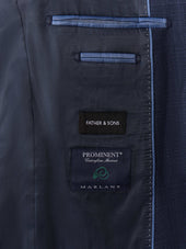 Costume 2 Pi Ces Regular En Laine Bleu Marine Prince De Galles