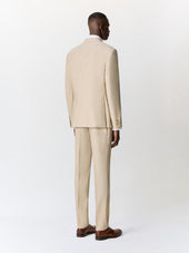 Costume 2 Pi Ces Crois Regular En Laine Beige