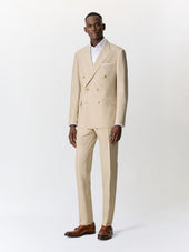Costume 2 Pi Ces Crois Regular En Laine Beige