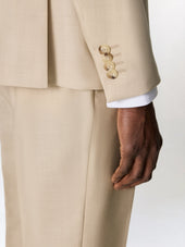 Costume 2 Pi Ces Crois Regular En Laine Beige