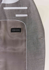 Costume 2 Pi Ces Regular En Laine Unie Gris Clair