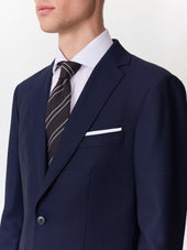 Costume 2 Pi Ces Regular En Laine Bleu Marine