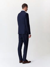 Costume 2 Pi Ces Regular En Laine Bleu Marine