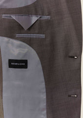 Costume 2 Pi Ces Regular En Laine Unie Marron