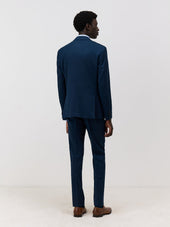 Costume 2 Pi Ces Regular En Laine Stretch Bleu Prusse