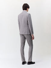 Costume 2 Pi Ces Slim En Laine Grise Prince De Galles