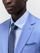 Costume 2 Pi Ces Slim En Laine Bleu Azur