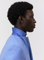 Costume 2 Pi Ces Slim En Laine Bleu Azur